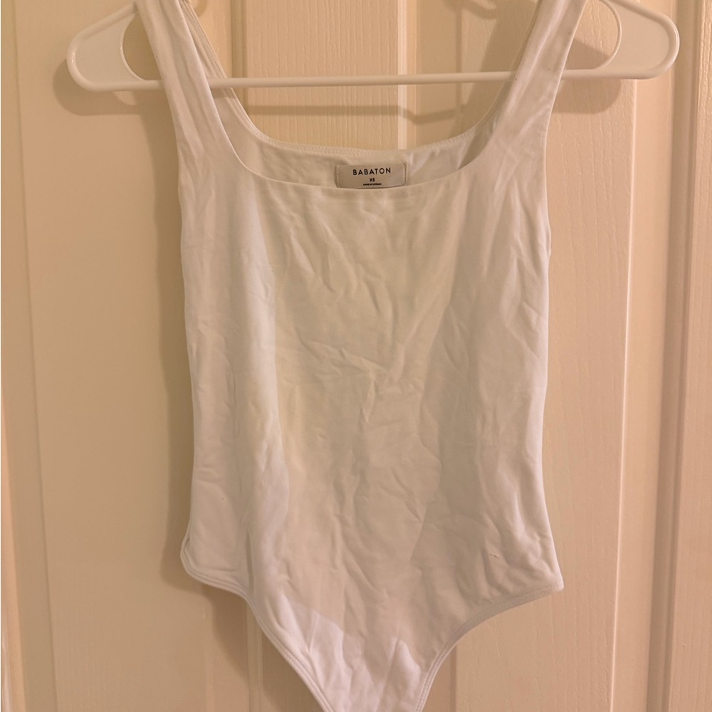Aritzia Babaton White Contour Sleeveless Bodysuit XS
